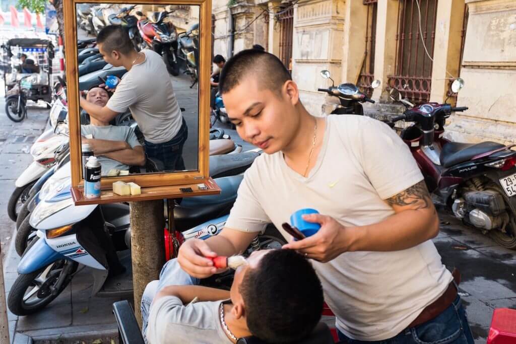 Getting a haircut in Vietnam