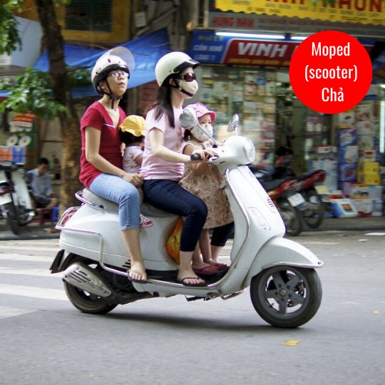 Moped (scooter) in Hanoi, Vietnam