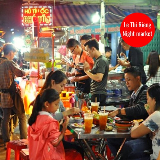 Le Thi Rieng Night Market in Ho Chi Minh, Vietnam