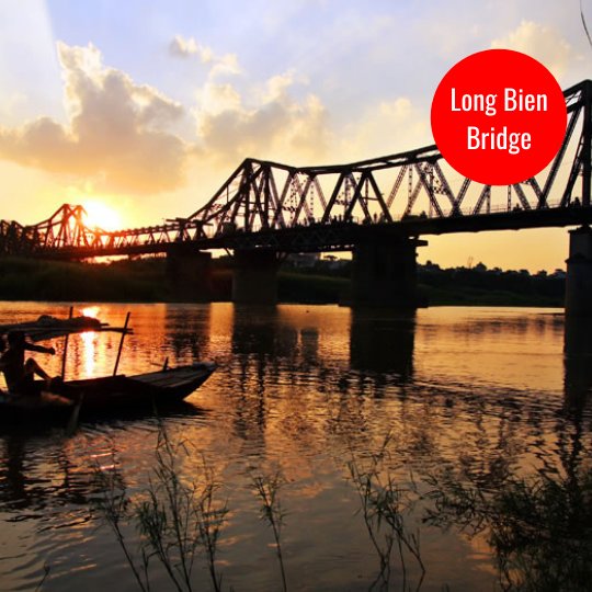 Long Bien Bridge in Hanoi, Vietnam